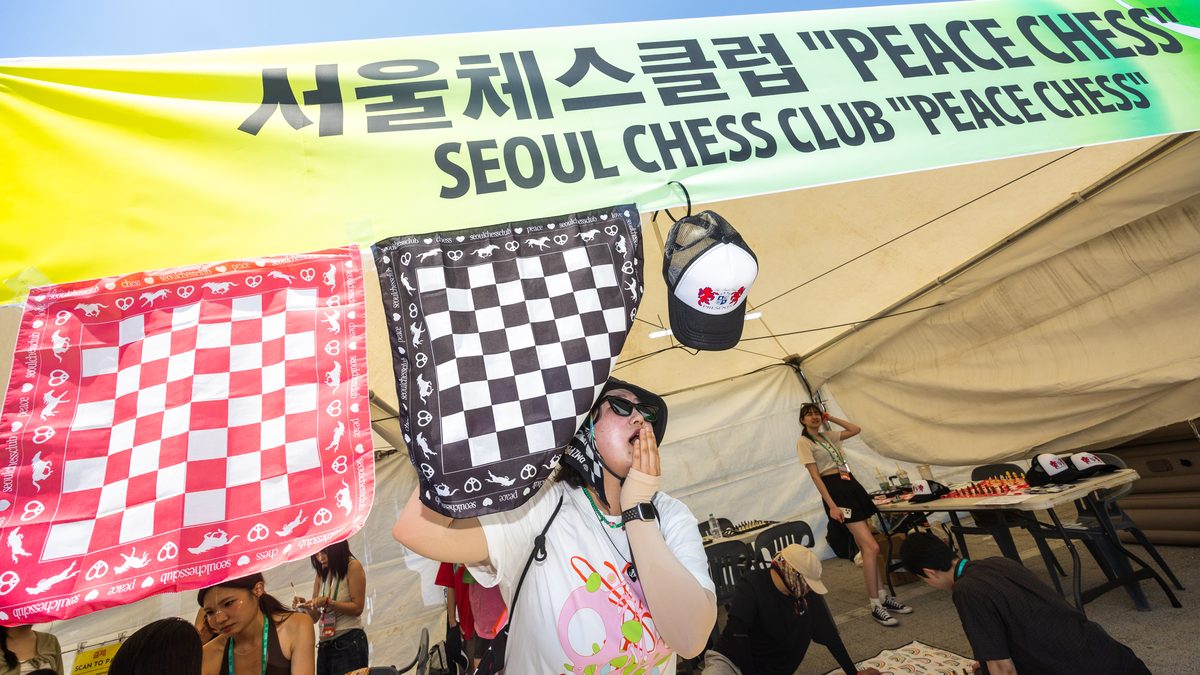 DMZ Peace Train Peace Chess booth